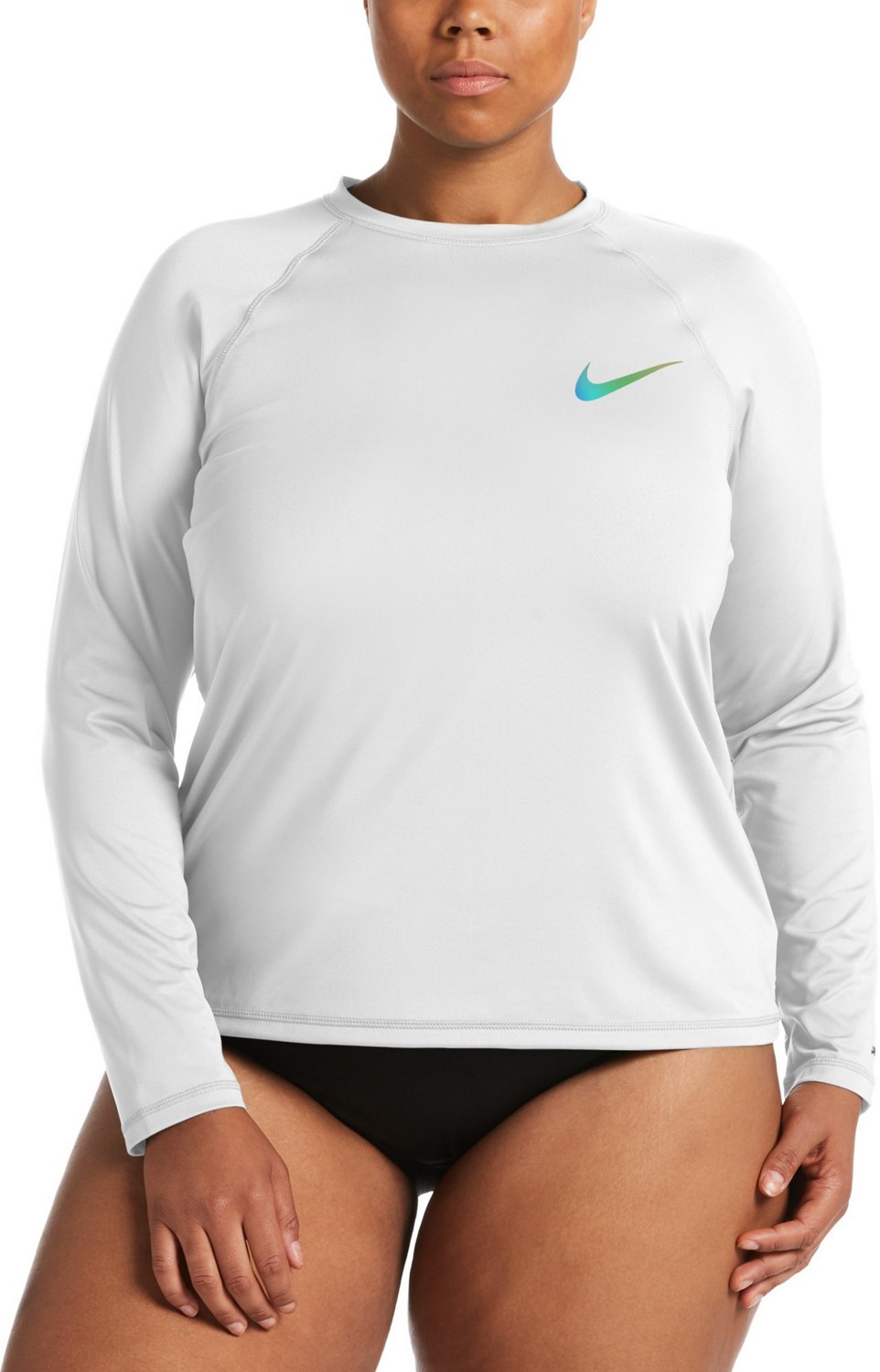 Nike Swim Women's Essential Long Sleeve Hydro Rash Guard White