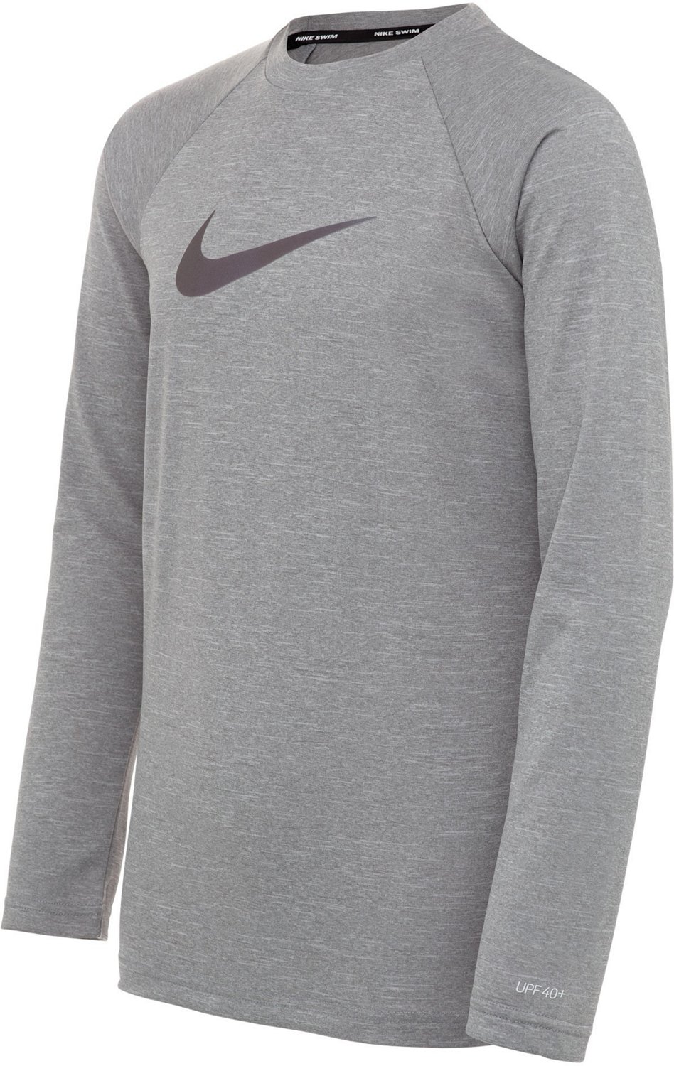 Nike Boys' Heather Long Sleeve Hydroguard Rash Guard | Academy