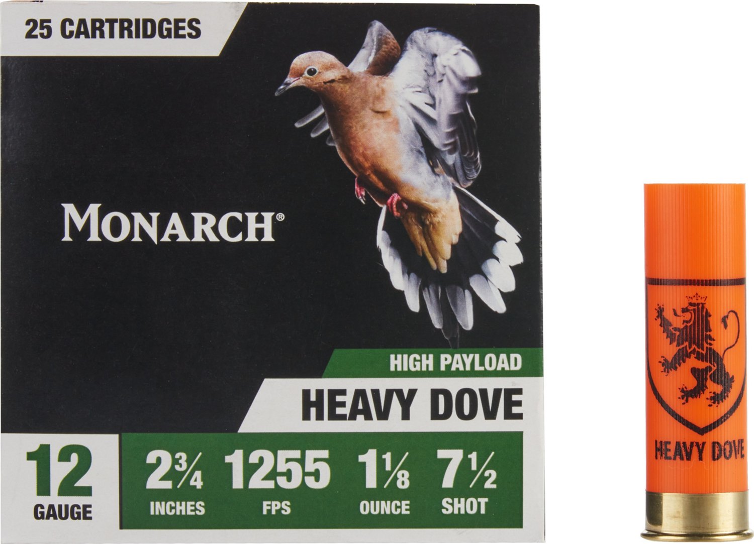 Monarch 12-Gauge 6 Shot Heavy Dove Shotshells - 25 Rounds                                                                        - view number 6