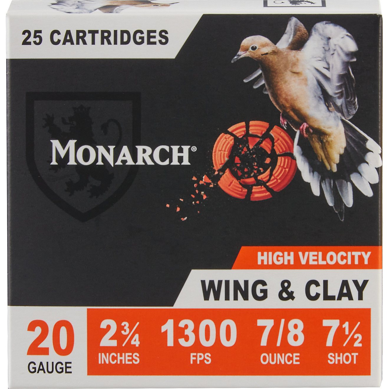 Monarch Wing & Clay 20 Gauge 7/8 oz Shotshells - 25 Rounds                                                                       - view number 3