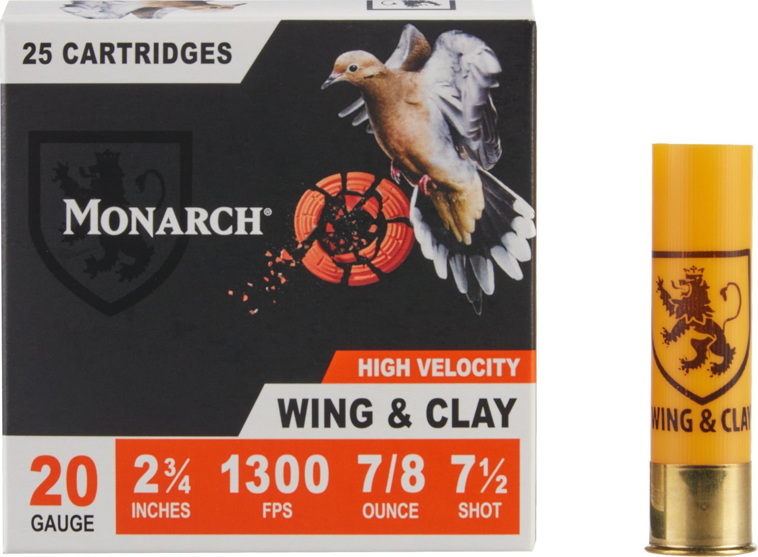 Monarch Wing & Clay 20 Gauge 7/8 oz Shotshells - 25 Rounds - view number 4