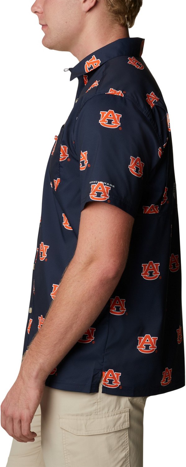 Columbia Sportswear Men's Auburn University CLG Super Slack Tide™ Logo Print Shirt                                             - view number 6