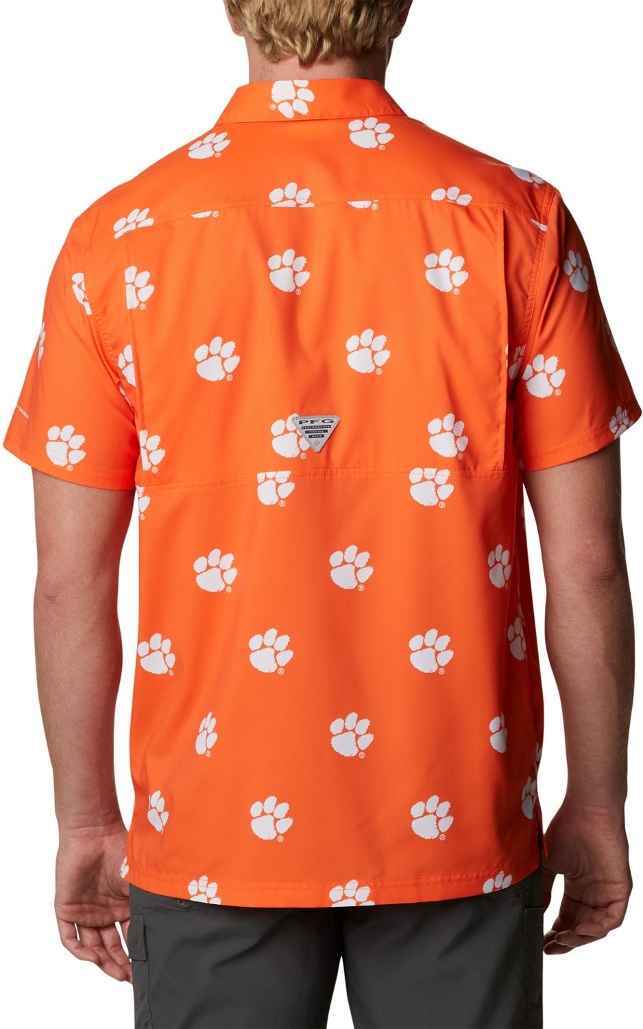 Columbia Sportswear Men's Clemson University CLG Super Slack Tide™ Logo Print Shirt - view number 2