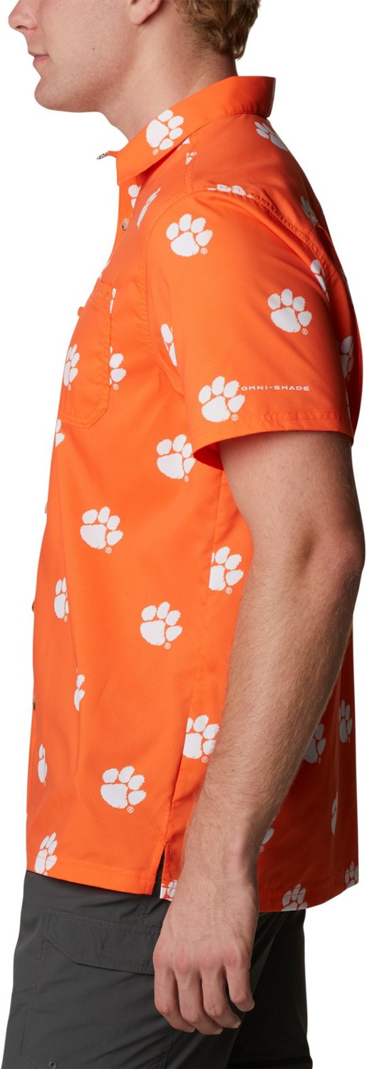Columbia Sportswear Men's Clemson University CLG Super Slack Tide™ Logo Print Shirt - view number 6