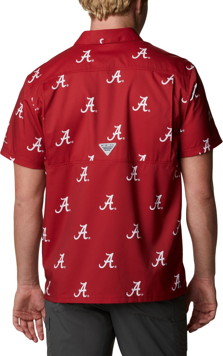 Columbia Sportswear Men's University of Alabama CLG Super Slack Tide™ Logo Print Shirt                                         - view number 2