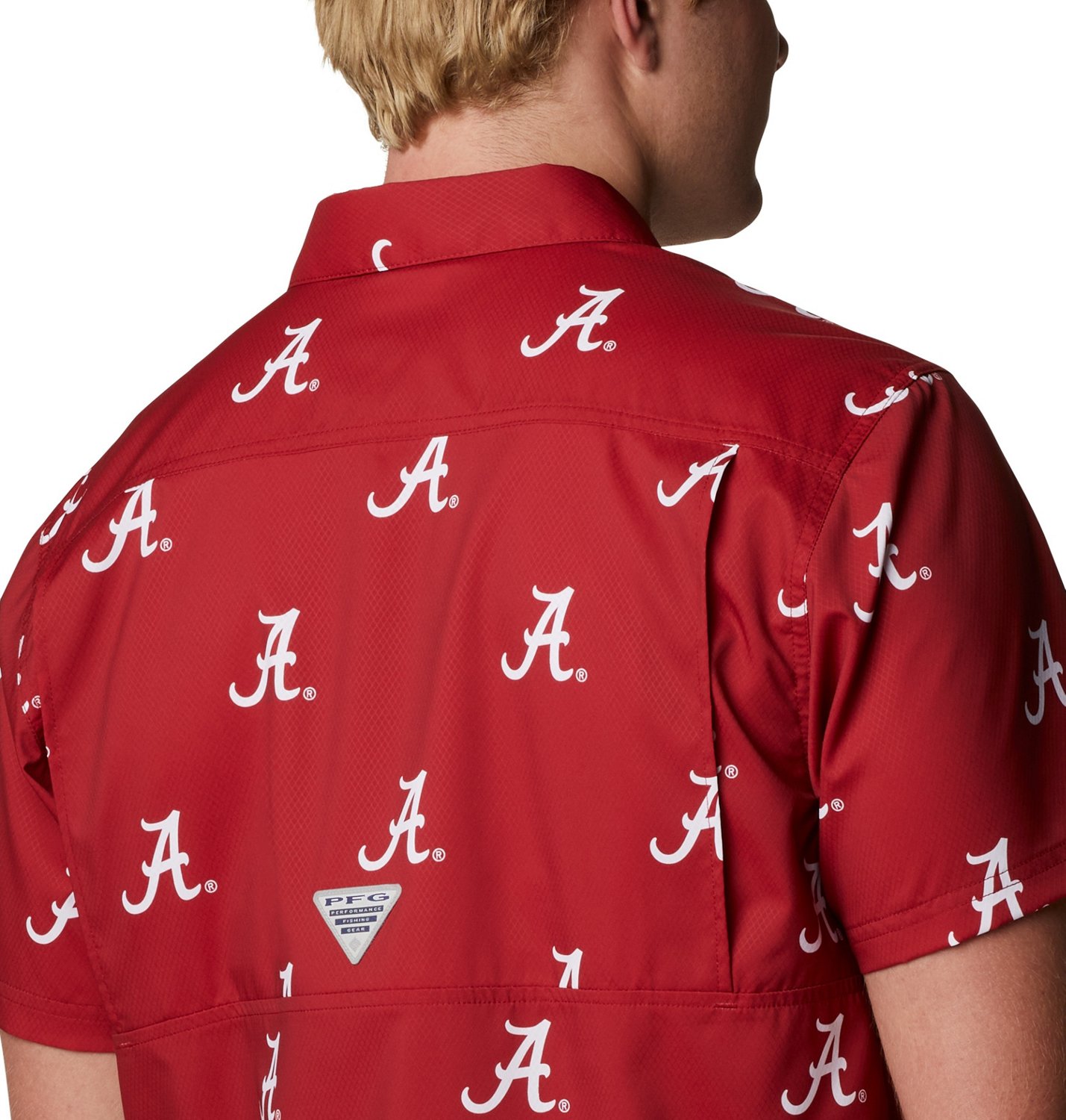 Columbia Sportswear Men's University of Alabama CLG Super Slack Tide™ Logo Print Shirt                                         - view number 4