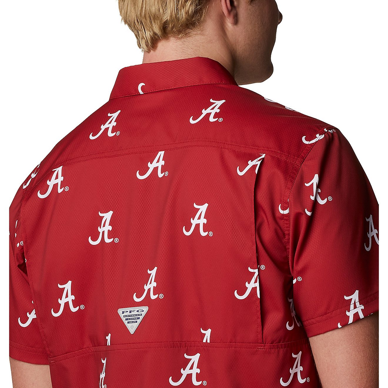 Columbia Sportswear Men's University of Alabama CLG Super Slack Tide™ Logo Print Shirt                                         - view number 4
