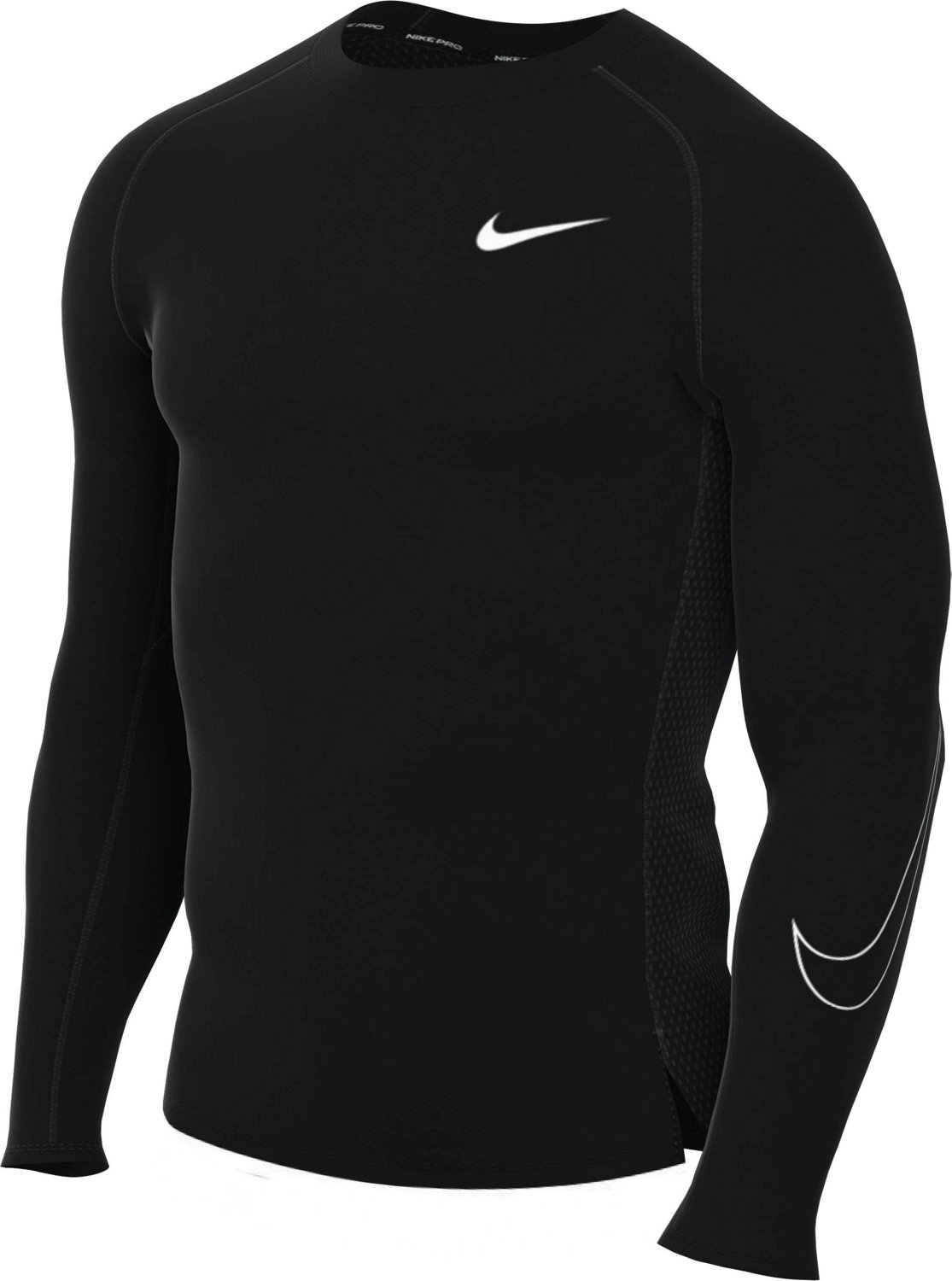 ■Nike■ Pro Dry Fit Tight Long Sleeve Fitness Top M Black W Nike Pro Tight Black Long Sleeve Training Top Men's