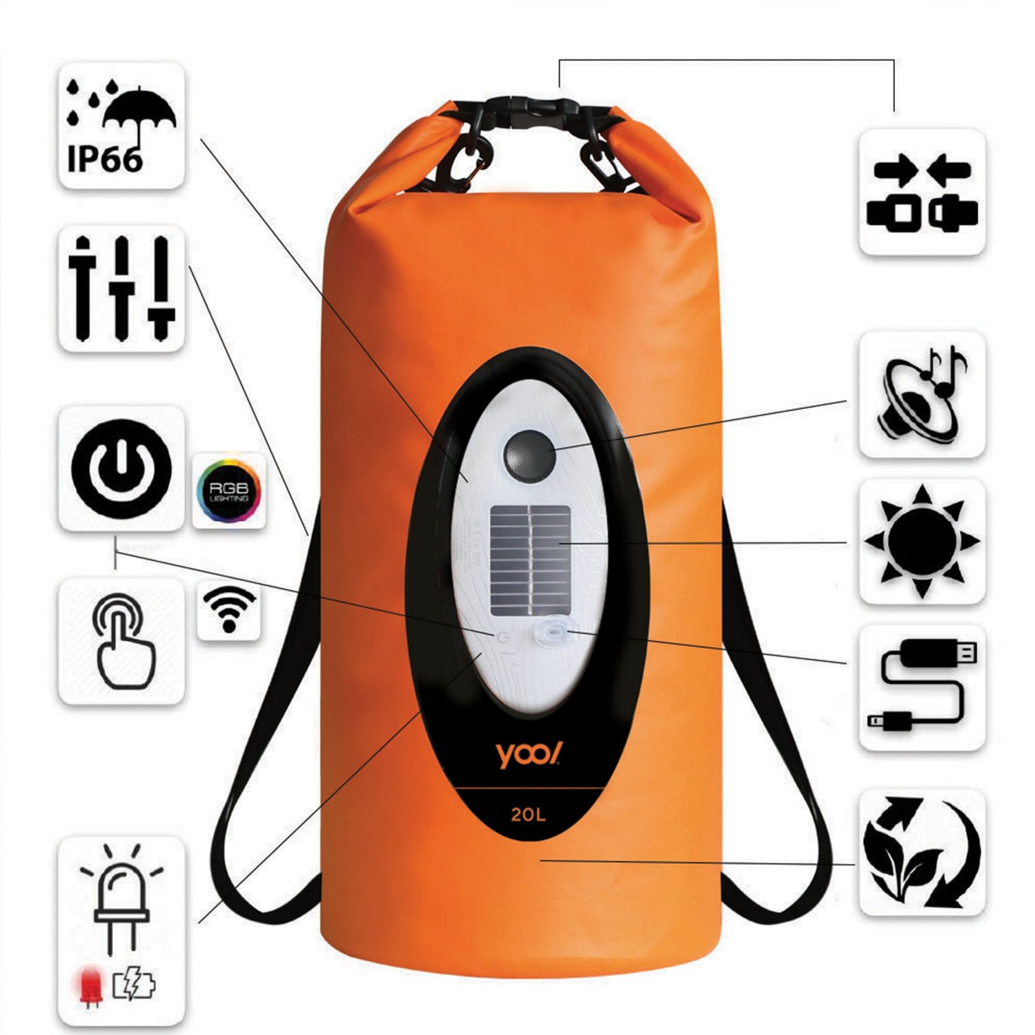 Yool Wireless Speaker 20L Dry Bag                                                                                                - view number 3