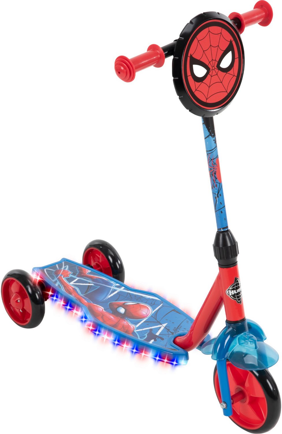 Huffy Kids' SpiderMan ElectroLight Scooter Academy
