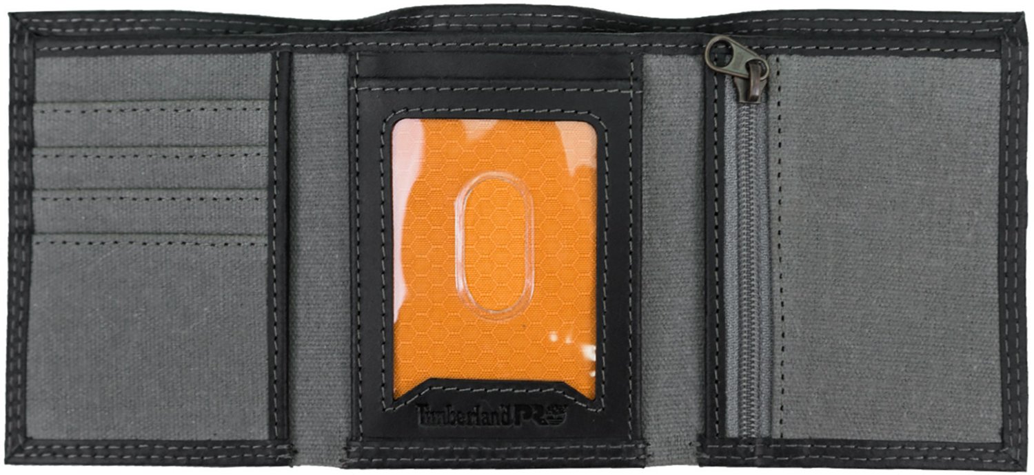 Timberland Pro Whitney Canvas Leather Trifold Wallet                                                                             - view number 2