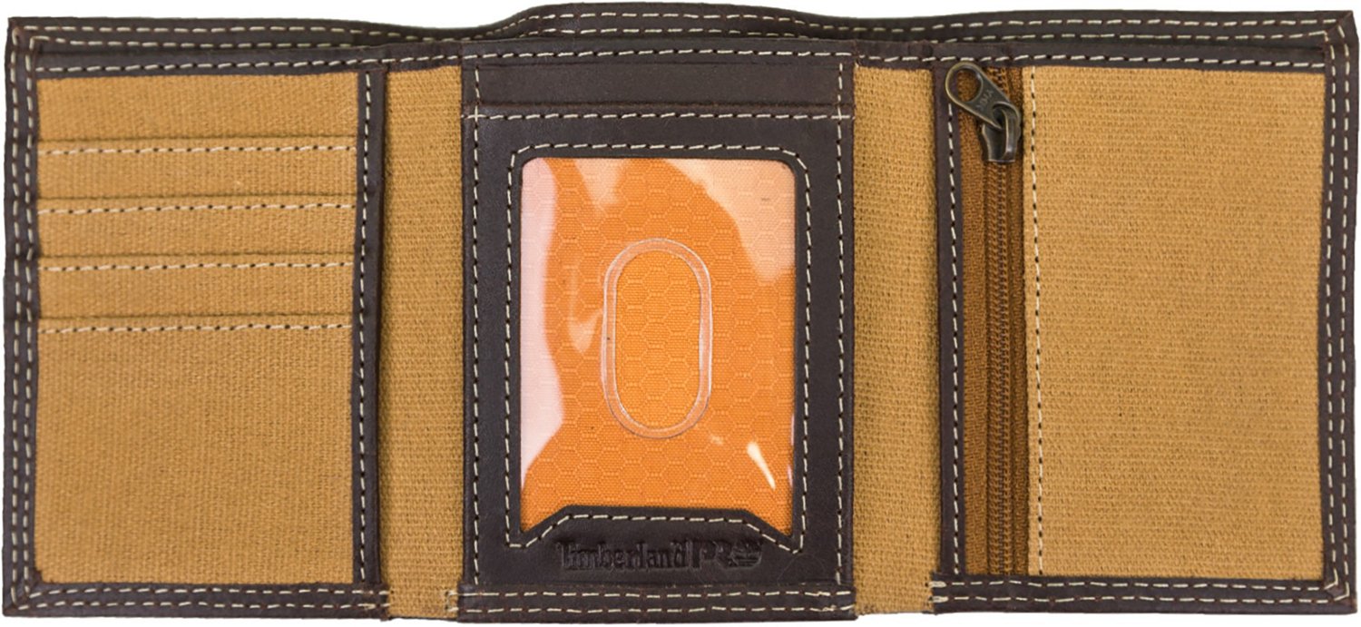 Timberland Pro Whitney Canvas Leather Trifold Wallet                                                                             - view number 2