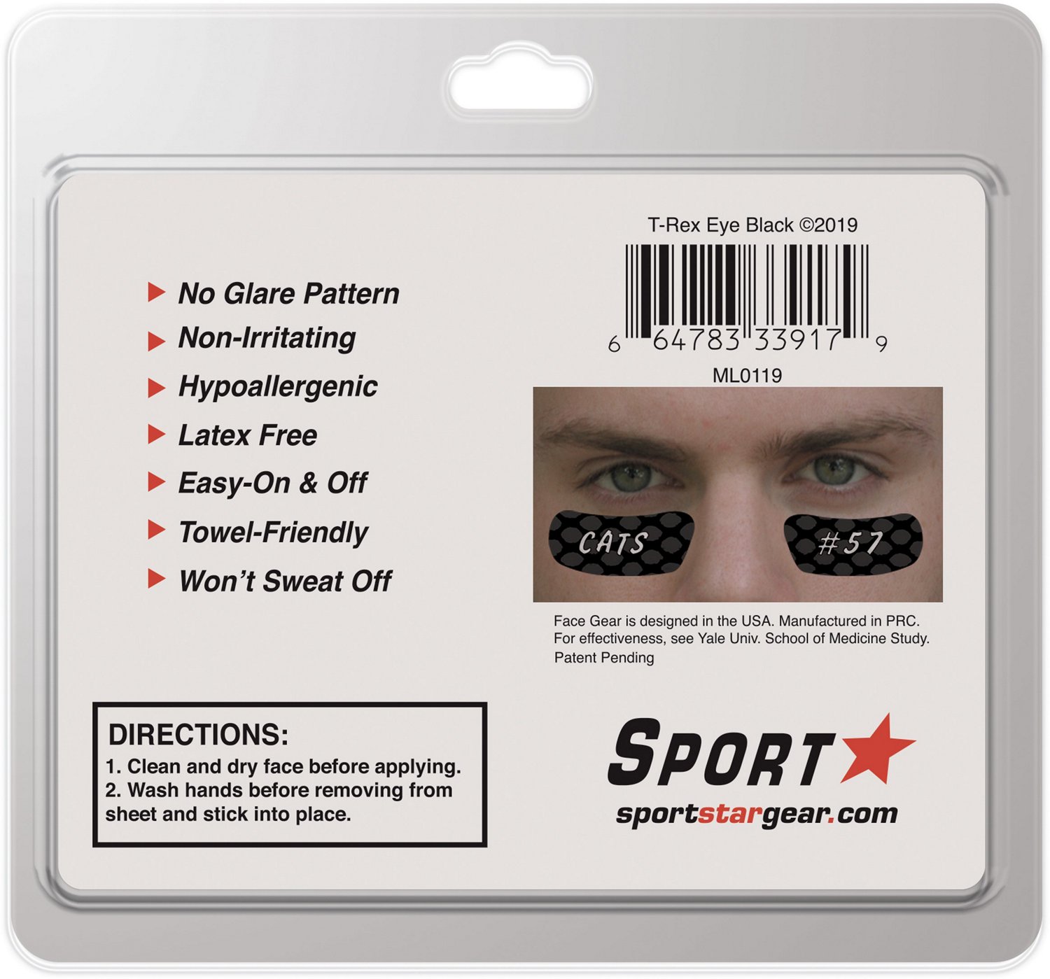 Sportstar Eye Black Stickers w/ Pencil