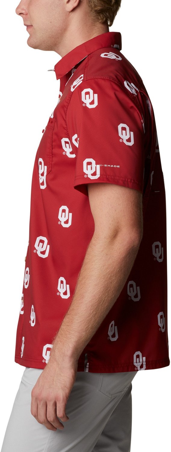 Columbia Sportswear Men's University of Oklahoma CLG Super Slack Tide™ Logo Print Shirt - view number 3