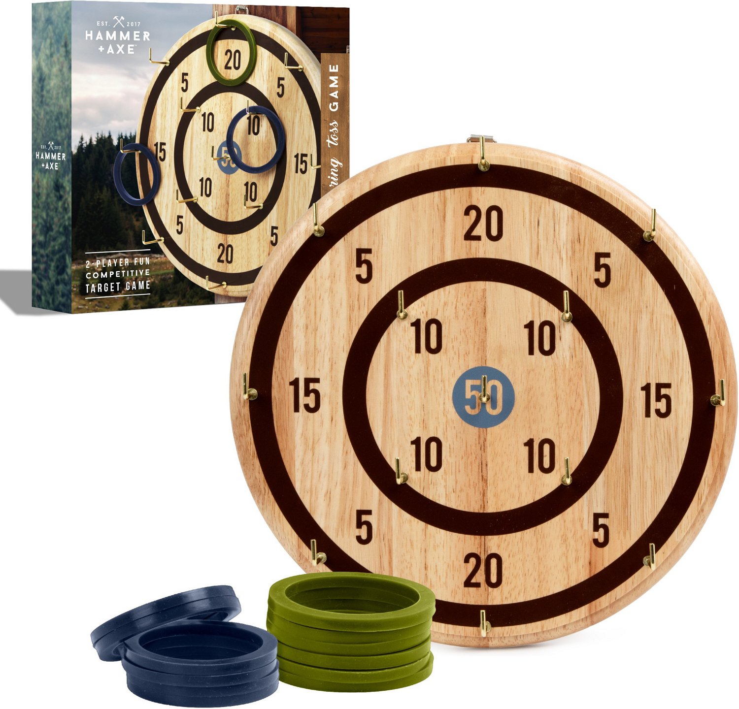 Hammer & Axe Wall Ring Toss Game Academy