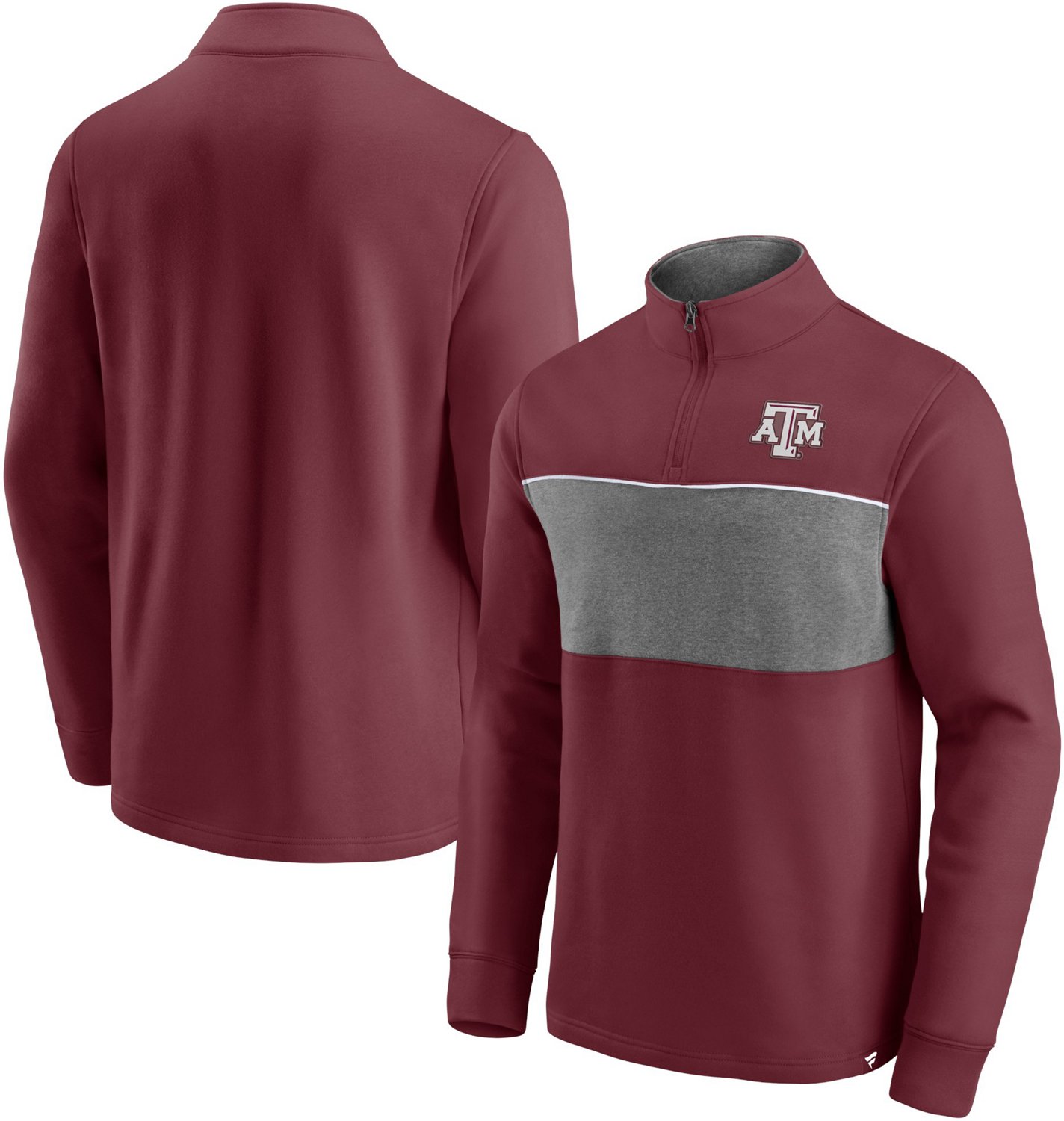 Fanatics Men's Texas A&M University Block Party 1/4 Zip Fleece Pullover                                                          - view number 1