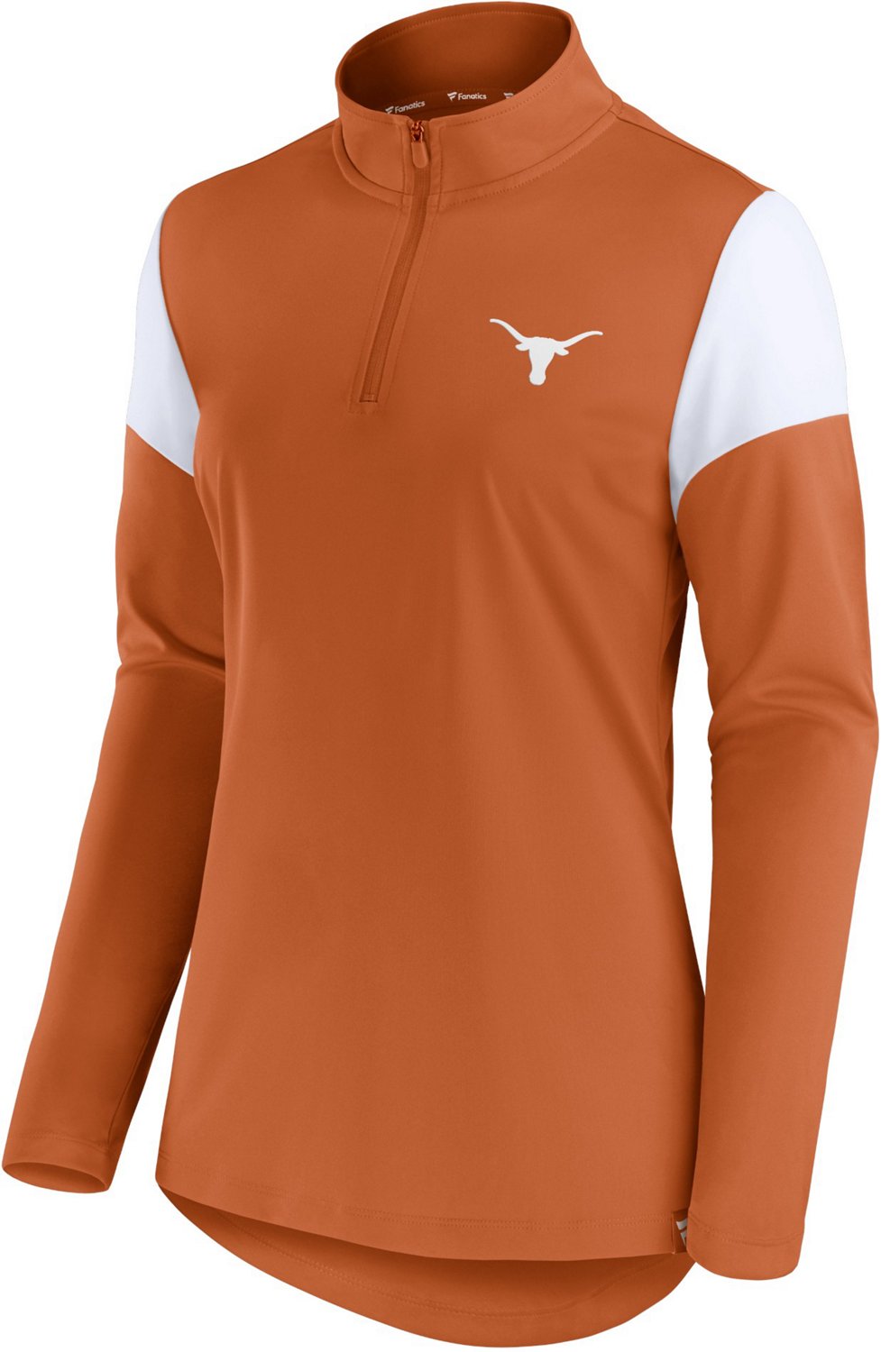 Fanatics Women's University of Texas Block Party Polyester 1/4-Zip Pullover                                                      - view number 2
