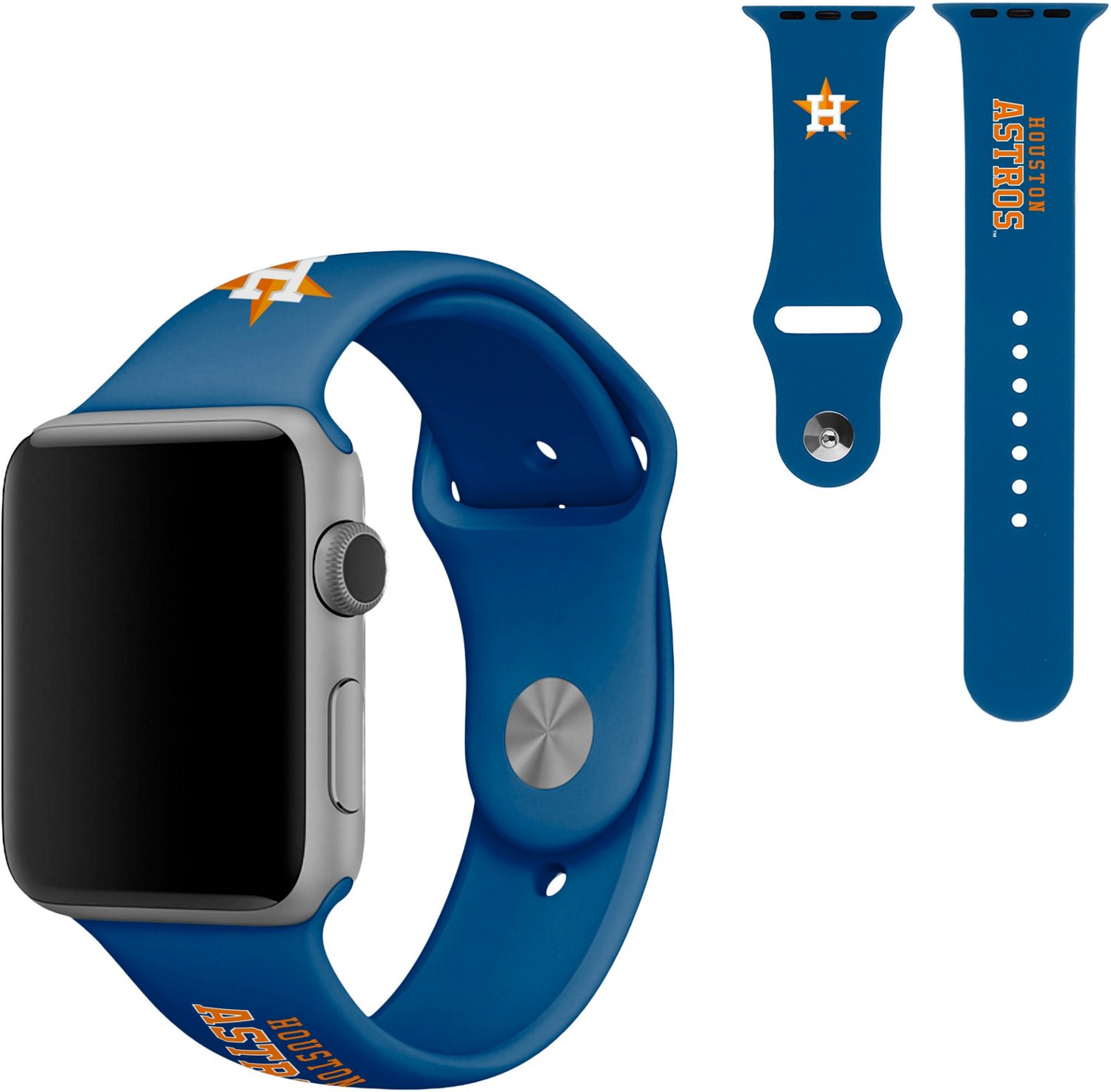  Game Time Houston Astros Silicone Sport Watch Band Compatible  with Apple Watch : Cell Phones & Accessories