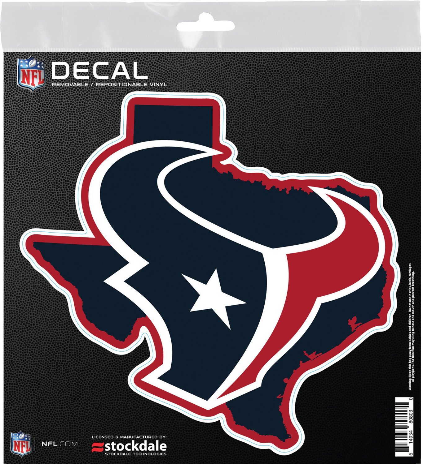 Wincraft Houston Texans 6x6 State Decal Academy