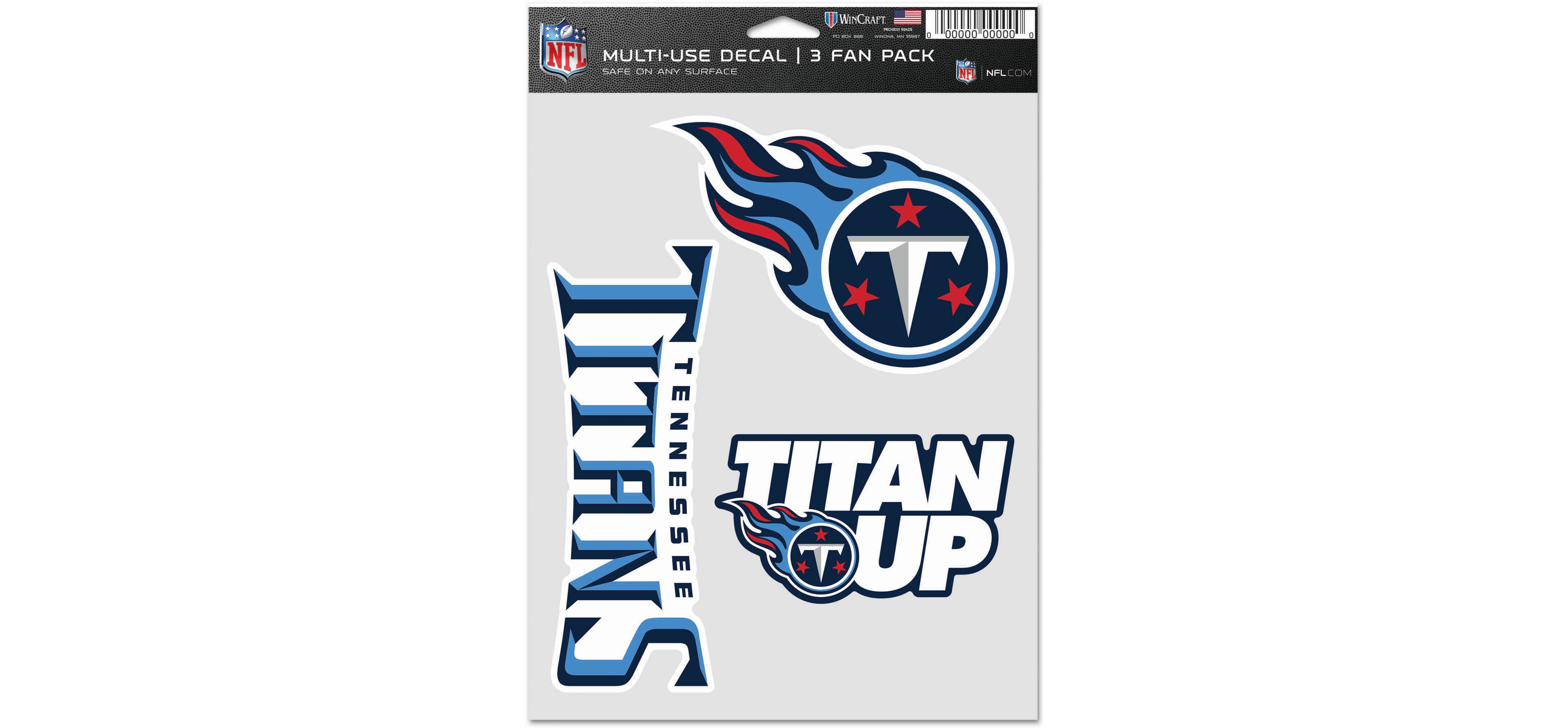 WinCraft Tennessee Titans Fan Decals 3-Pack