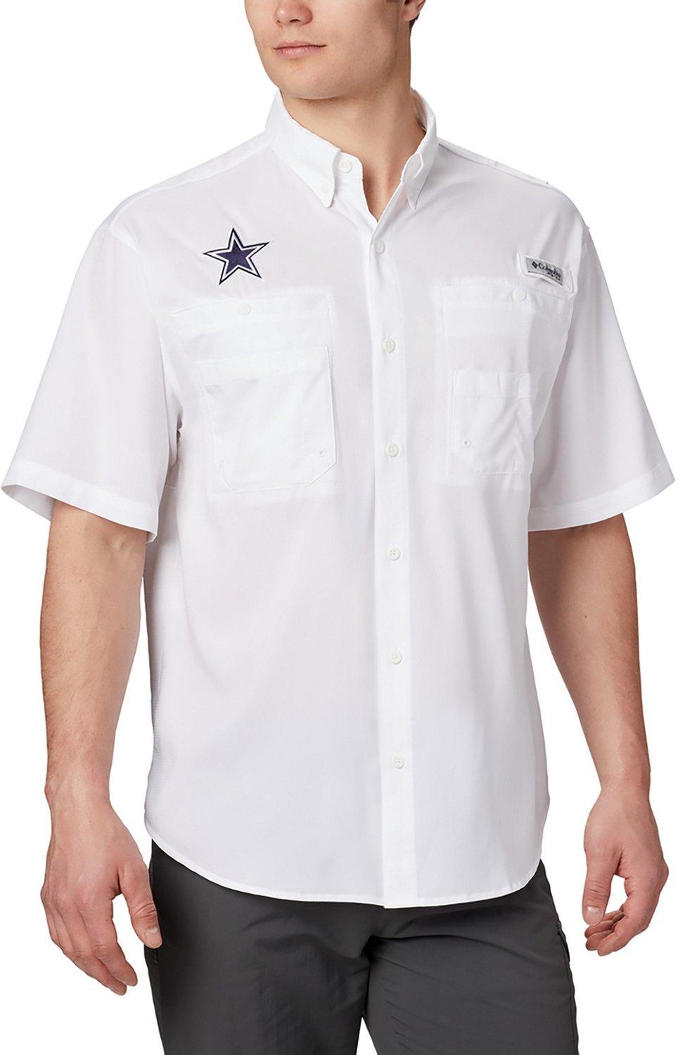 Columbia Sportswear Men's Dallas Cowboys PFG Tamiami Fishing Shirt