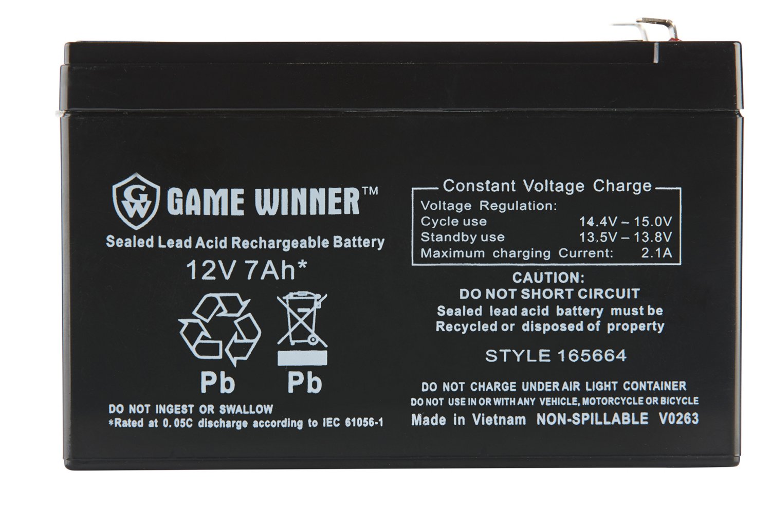 Game Winner 12V 7 Ah Rechargeable Battery                                                                                        - view number 2