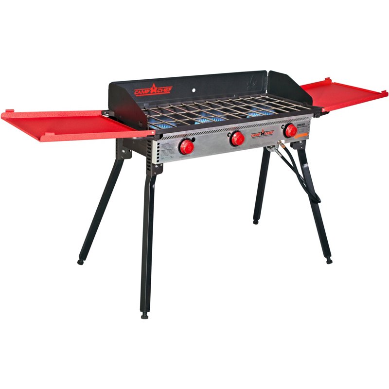 Photos - Garden & Outdoor Decoration Camp Chef Deluxe 3 Burner Portable Stove Silver - at Academy Sports PRO90X