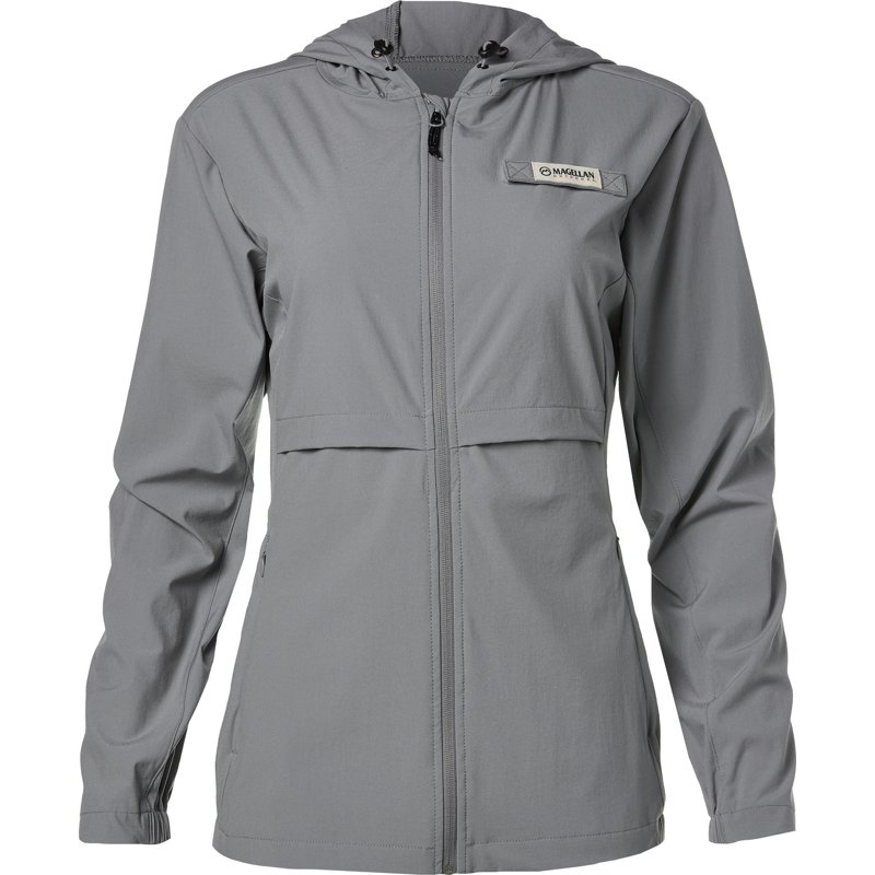 Magellan Outdoors Women's Fishing Overcast Windbreaker Jacket Gray, X-Small - Women's Fishing Tops at Academy Sports