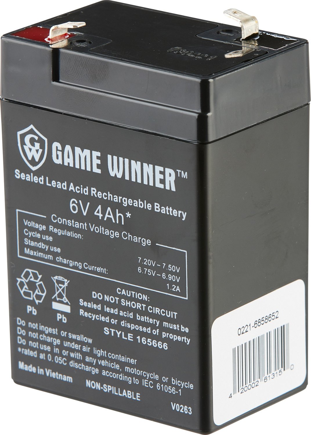 6v 4.0Ah Rechargeable Sealed Lead Acid Battery | BG-640