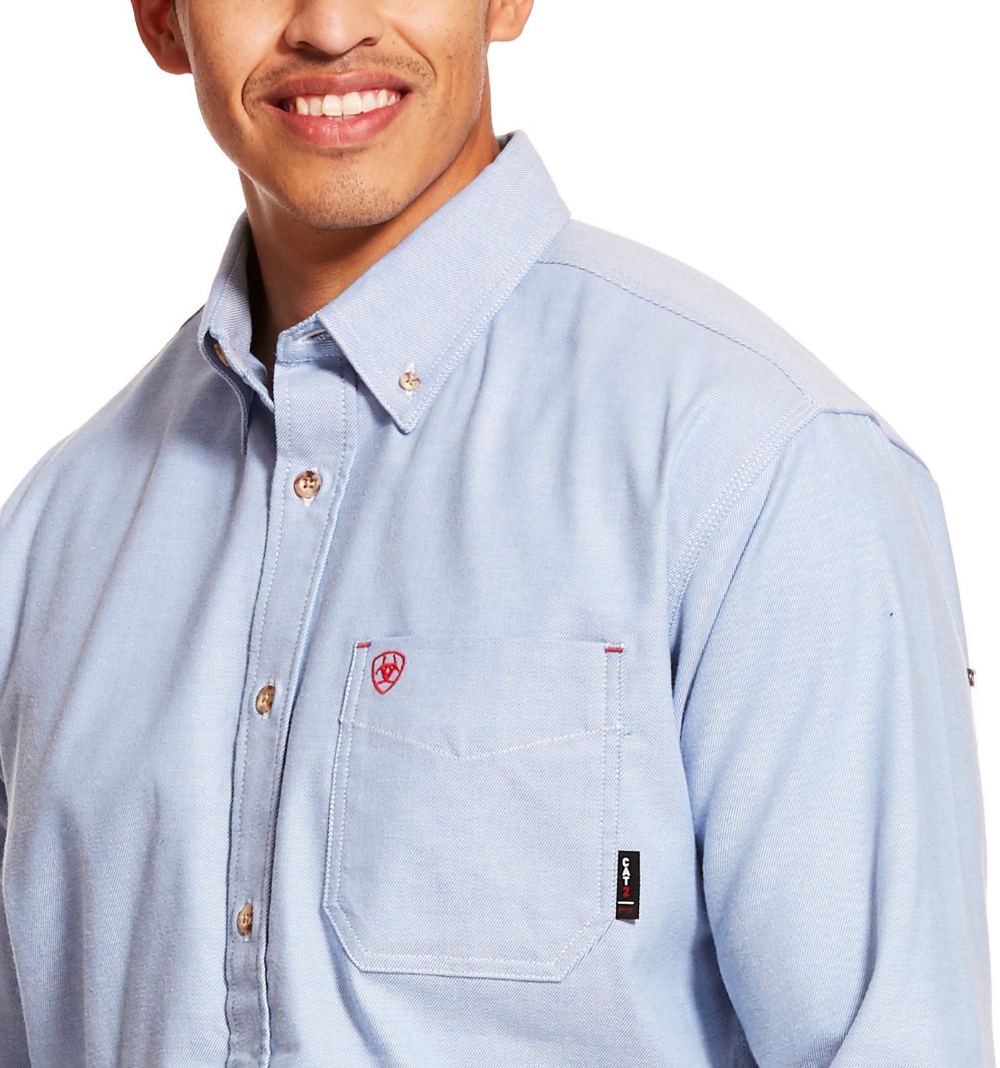 Ariat Men's FR Solid Twill DuraStretch Button Down Work Shirt - view number 2