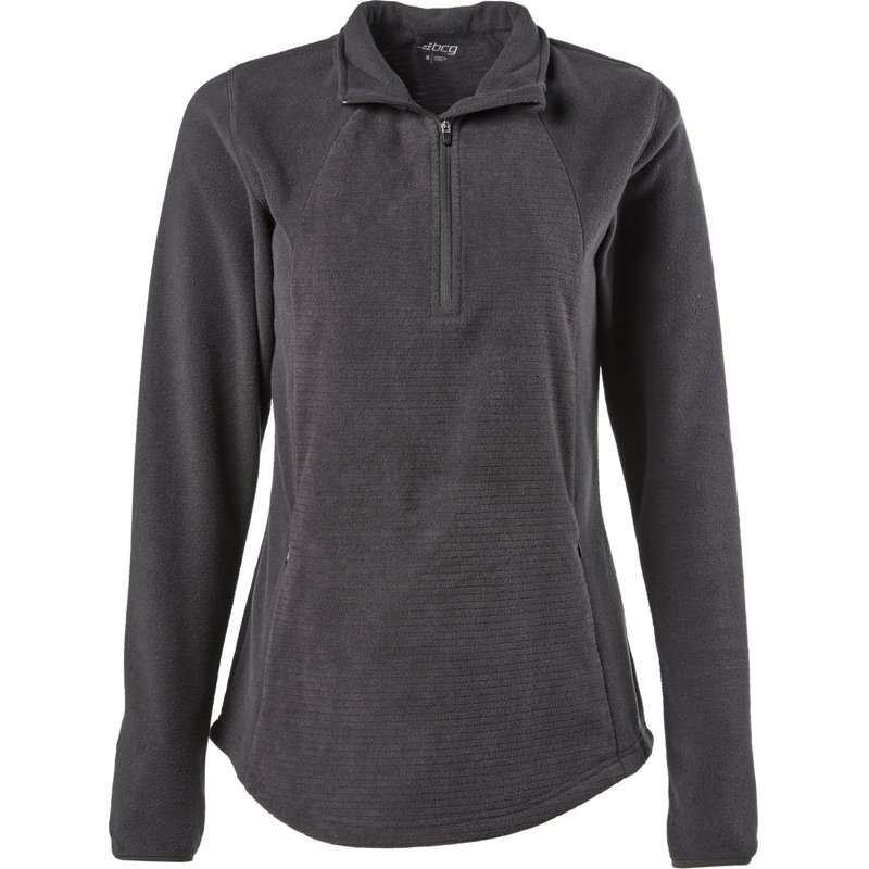 BCG Women's Micro Fleece 1/2 Zip Pullover Black, Small - Women's Athletic Fleece at Academy Sports product image