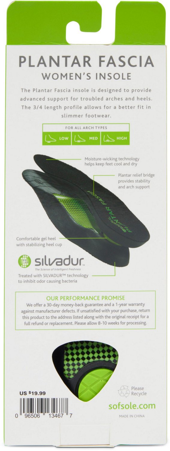 Sof Sole Women's 3/4-Length Plantar Fascia Orthotic Insoles - view number 4