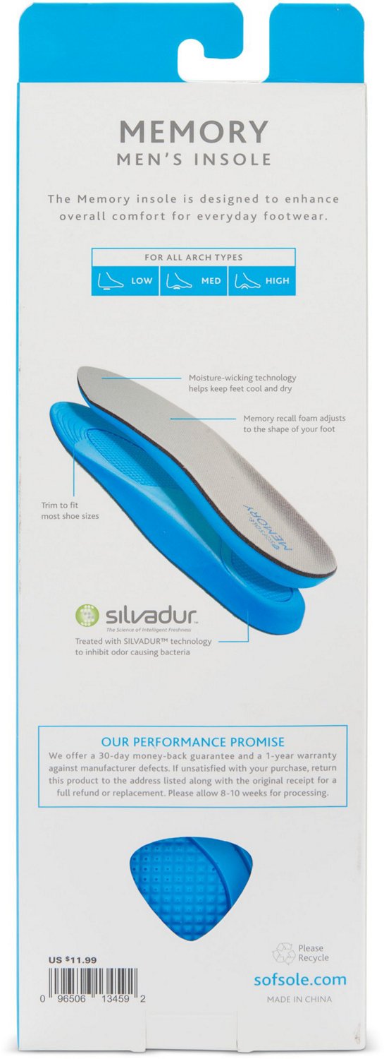 Sof Sole Men's Memory Foam Insoles                                                                                               - view number 6