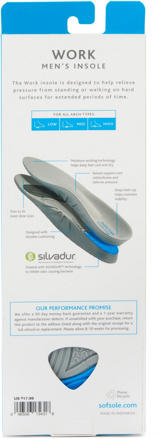 Sof Sole Men's Work Insoles                                                                                                      - view number 5