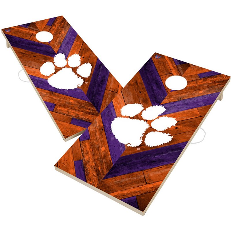 Victory Tailgate Clemson University Solid Wood 2 ft x 4 ft Cornhole Game Orange - NCAA Novelty at Academy Sports