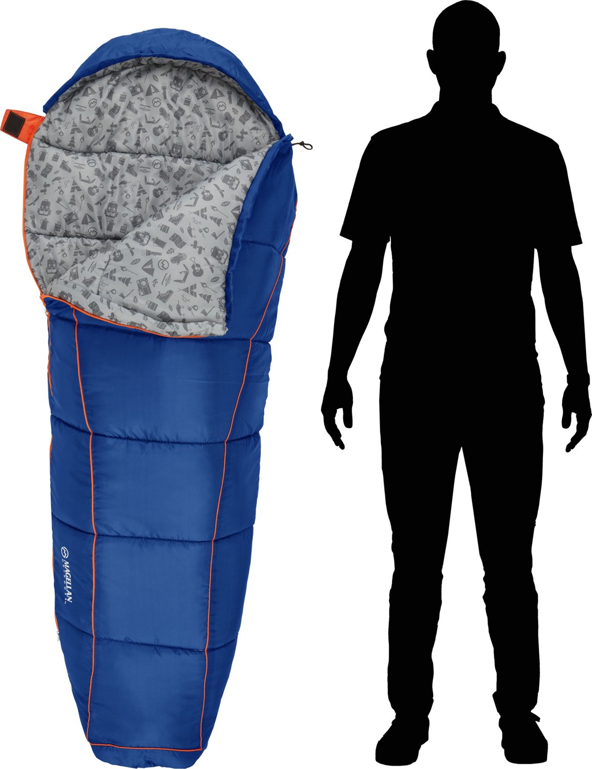 Magellan Outdoors Kids' 50 Degrees F Mummy Sleeping Bag                                                                          - view number 2