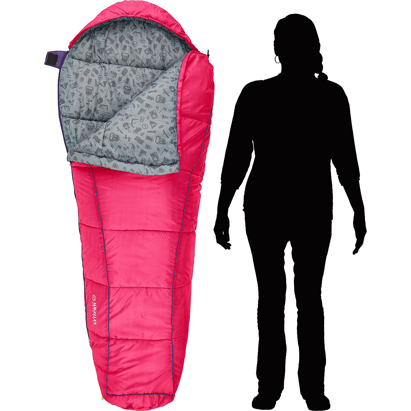 Magellan Outdoors Kids' 50 Degrees F Mummy Sleeping Bag                                                                          - view number 2