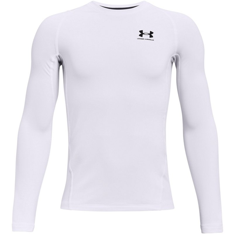 Under Armour Boys' ColdGear Armour Long Sleeve T-Shirt White, Small - Boy's Athletic Tops at Academy Sports