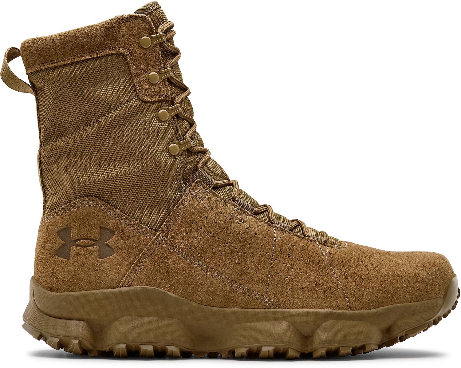 Men's Under Armour Micro G Valsetz Leather Waterproof Camo Tactical Boots, Tactical Gear Superstore