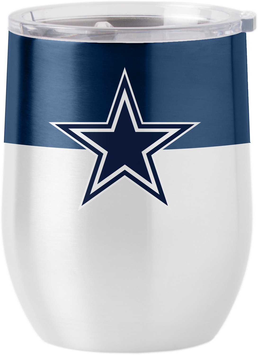 Logo Dallas Cowboys Colorblock 16 oz Stainless Steel Curved Tumbler