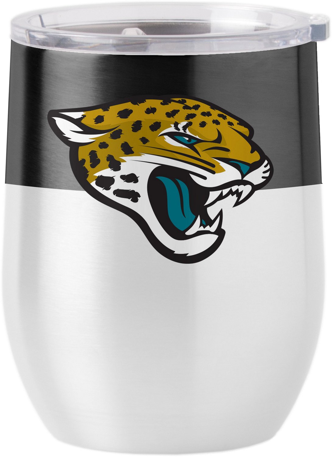 Logo Jacksonville Jaguars Colorblock 16 oz Stainless Steel Curved Tumbler