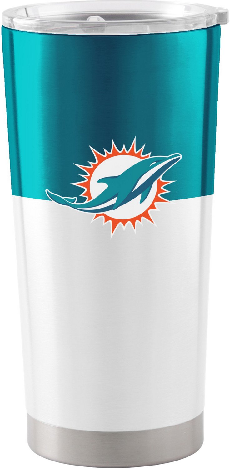 Logo Miami Dolphins Colorblock Stainless Steel 20 oz Tumbler