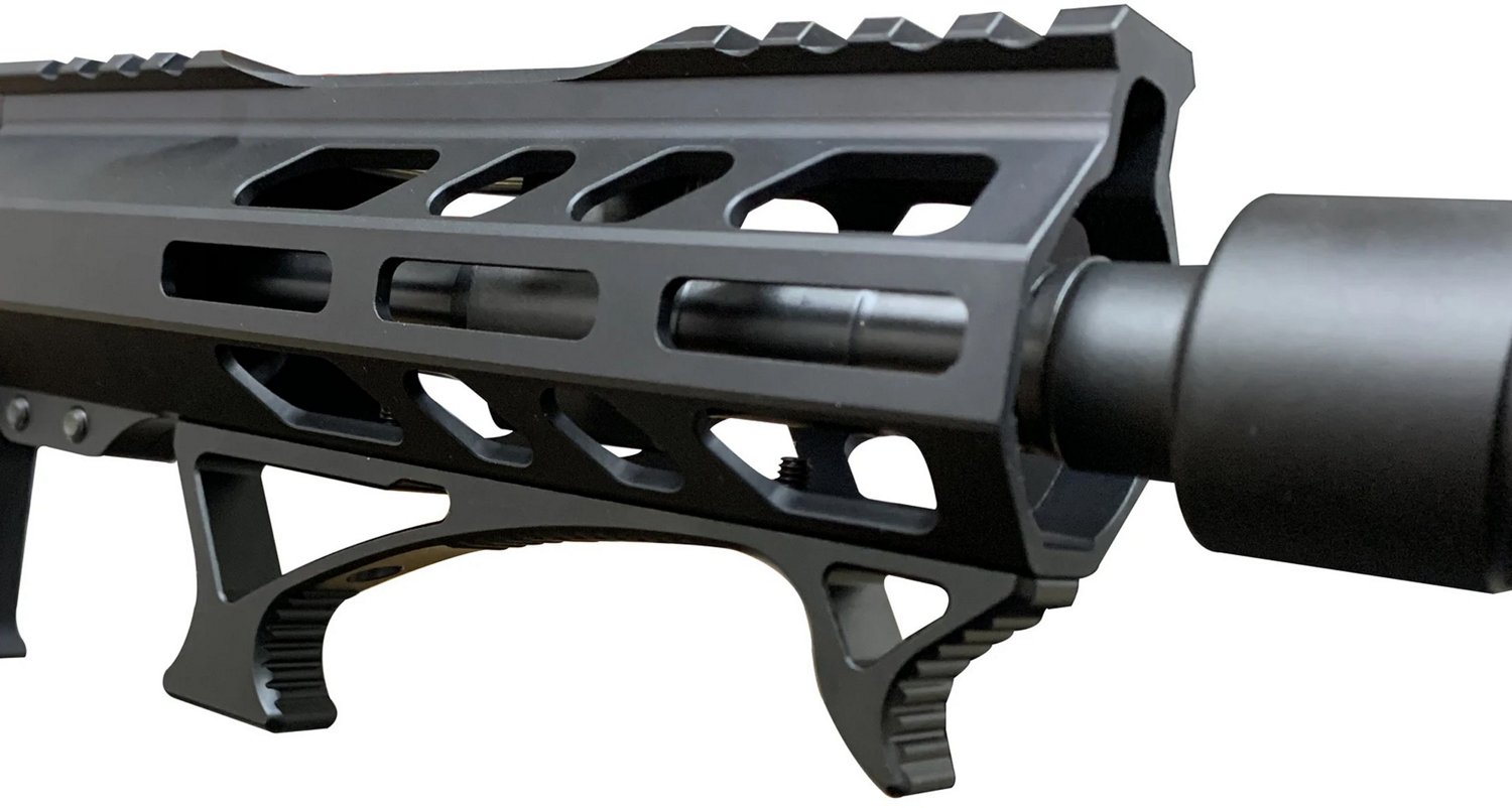 Mechforce Tactical Style Aluminum Hand Stop / Foregrip for Picatinny Rail  (Matte Black) GEN2 - Mechforce