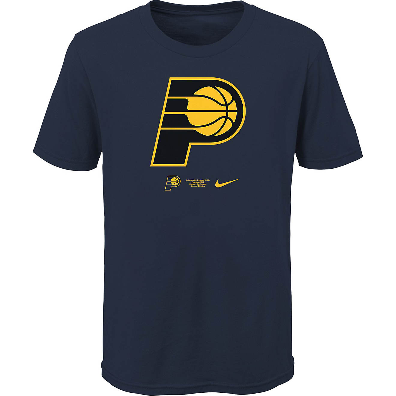 Nike Boys' Indiana Pacers Essential Logo Short Sleeve T-shirt                                                                    - view number 1