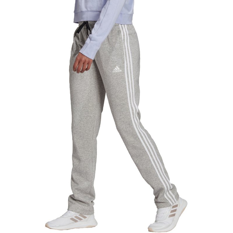 adidas Women's Comfort Fleece 3-Stripes Track Pants Gray, X-Large - Women's Athletic Fleece at Academy Sports product image