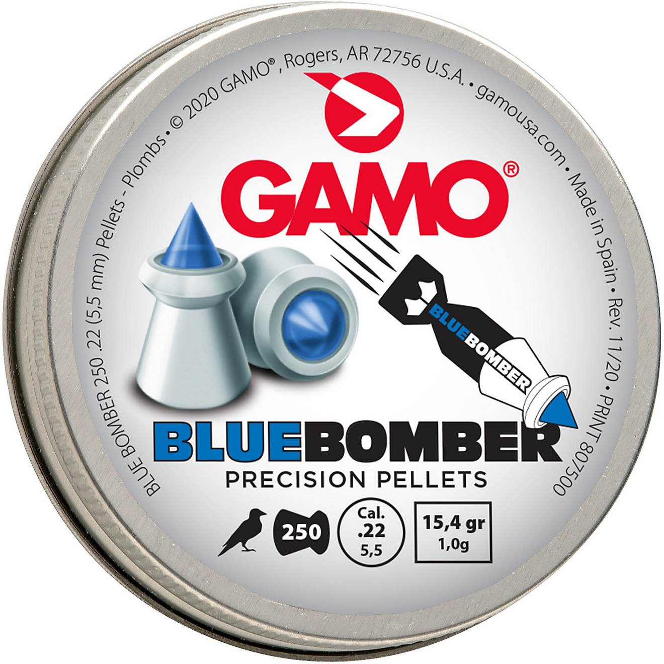 Gamo .22 Caliber Blue Bomber Pellets 250-Count                                                                                   - view number 1