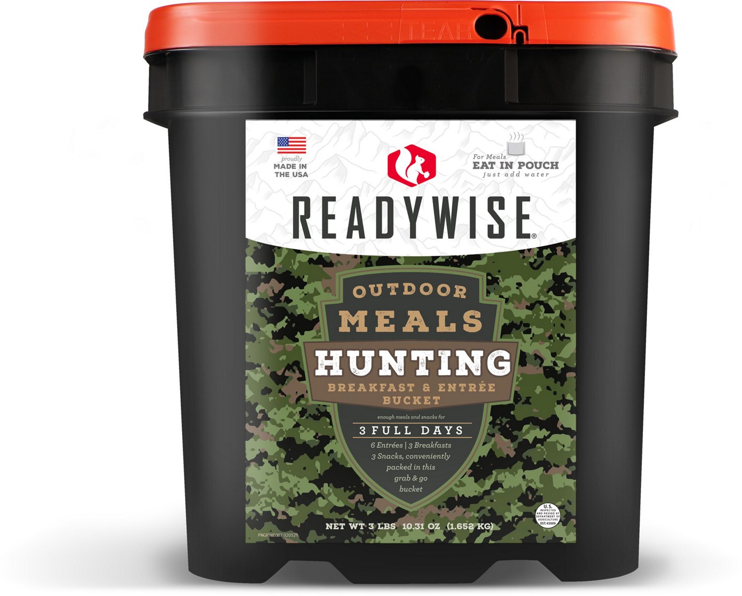 Wise Company Readywise Outdoor Meal Hunting Bucket Academy
