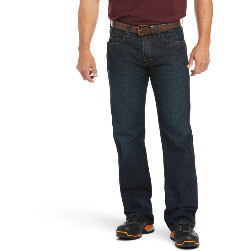Men's Rebar M5 Straight DuraStretch Edge Stackable Leg Jeans in Blackstone Cotton/Polyester, Size: 35 X 30 by Ariat