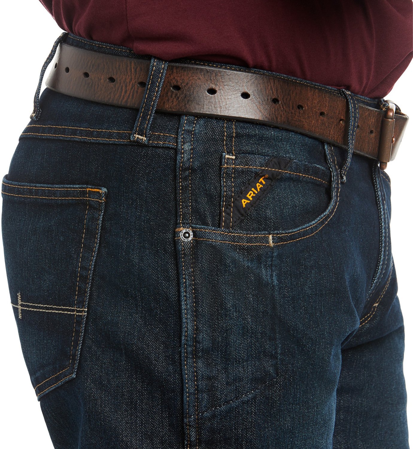 Ariat Men's Rebar M5 Slim DuraStretch Edge Stackable Straight Leg Jeans - view number 2