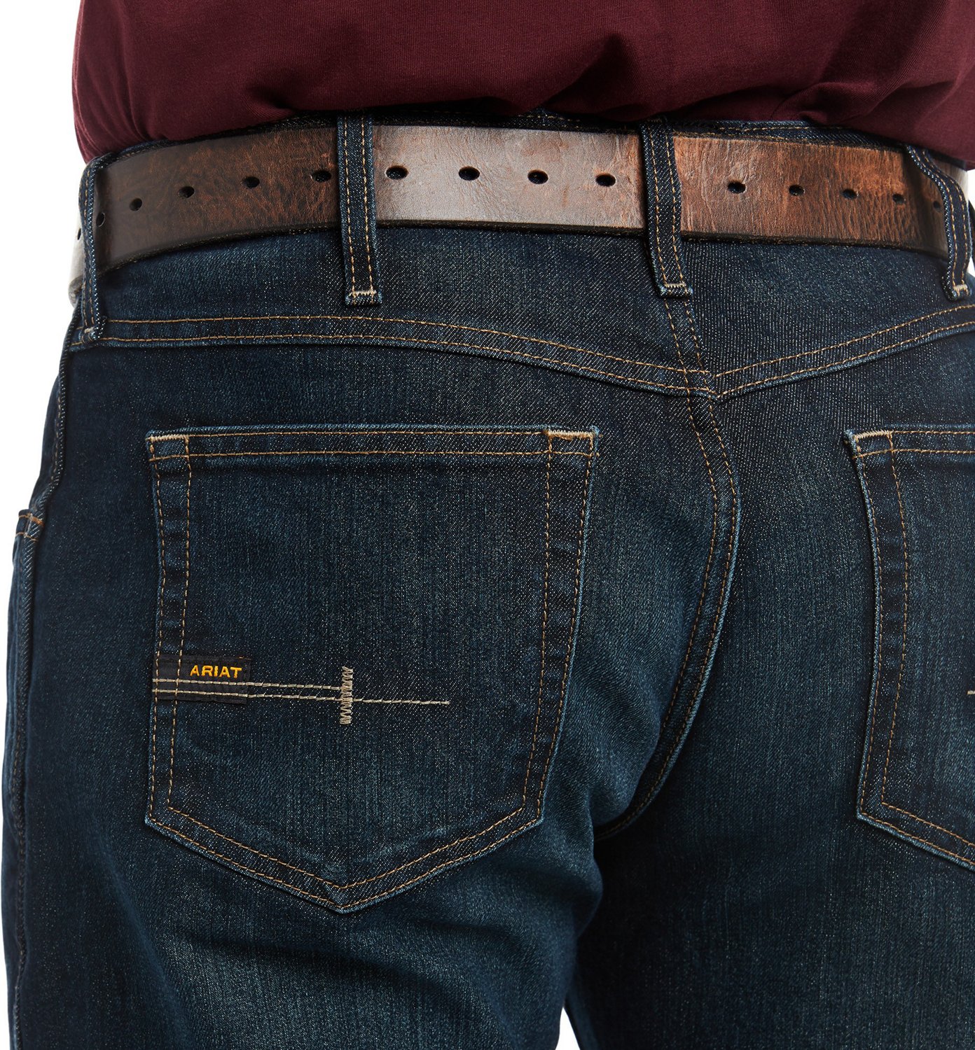 Ariat Men's Rebar M5 Slim DuraStretch Edge Stackable Straight Leg Jeans - view number 4